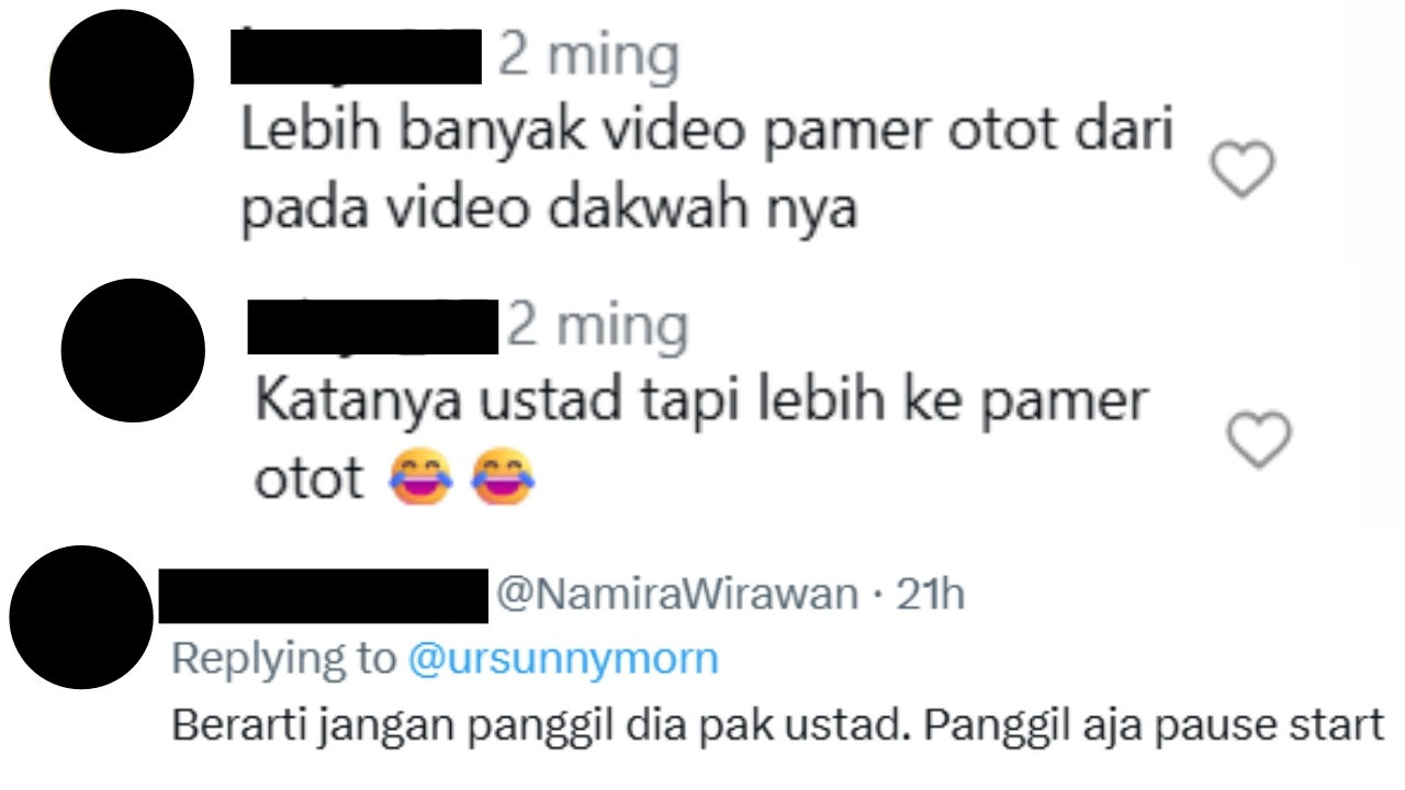 Komentar netizen Instagram dan X soal konten olahraga Ustaz Riza Muhammad di media sosial
