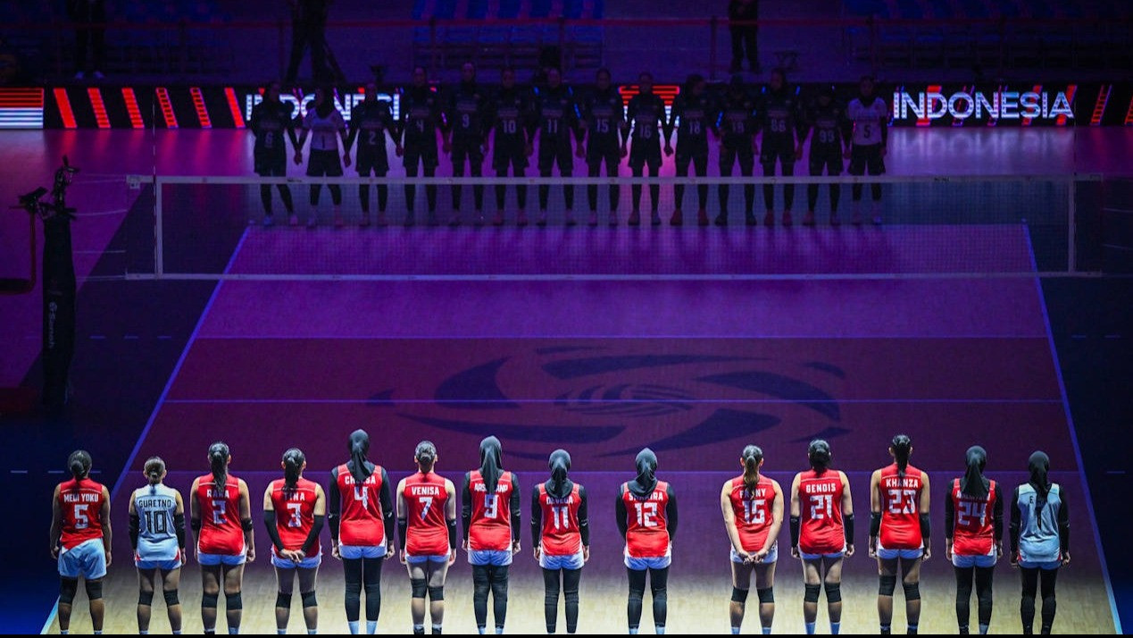 Timnas Voli Putri Indoneaia saat menghadapi Iran di AVC Women s Continental 2026