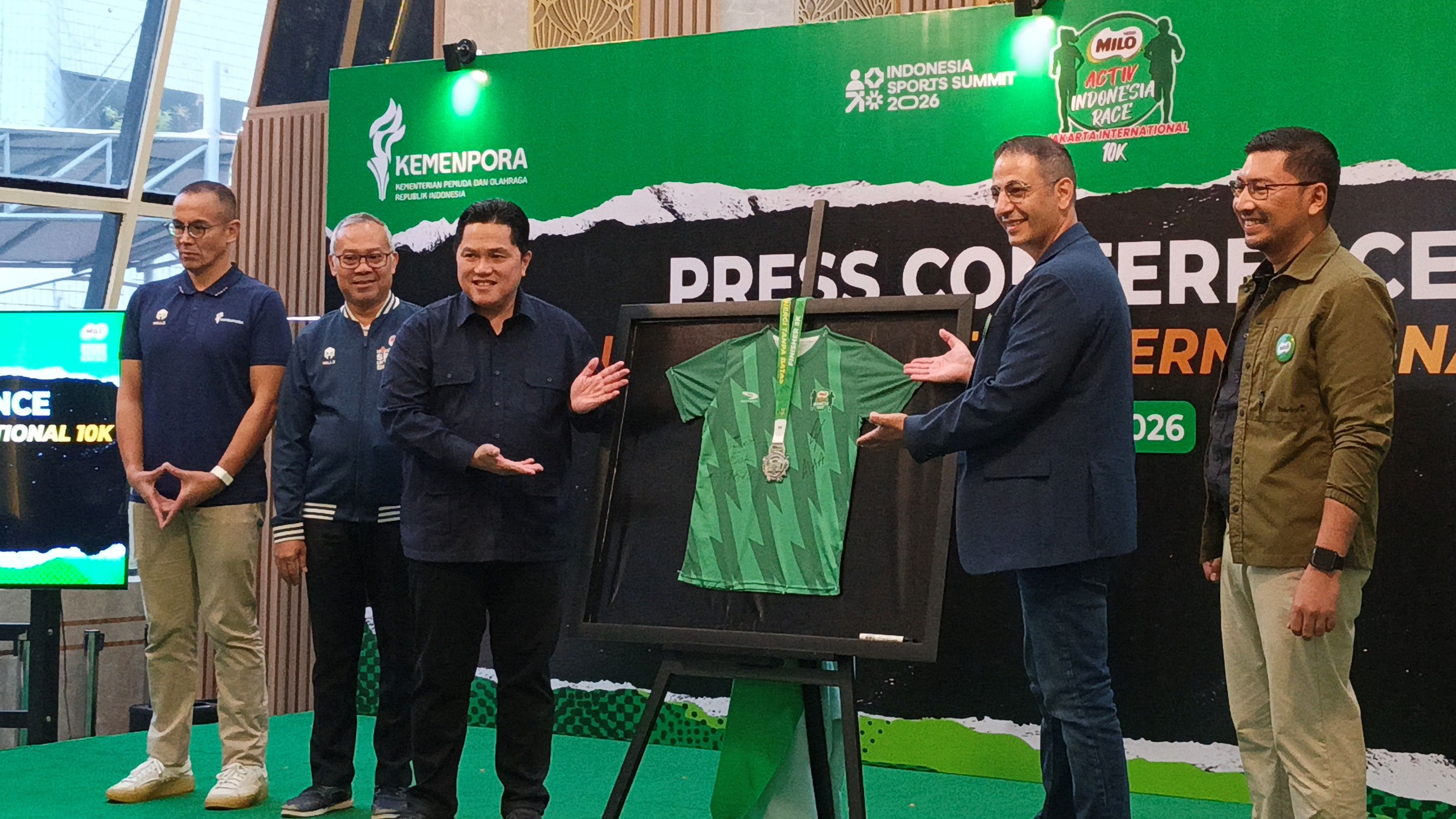 Menpora Erick Thohir di Konferensi Pers MILO ACTIV Indonesia Race 2026