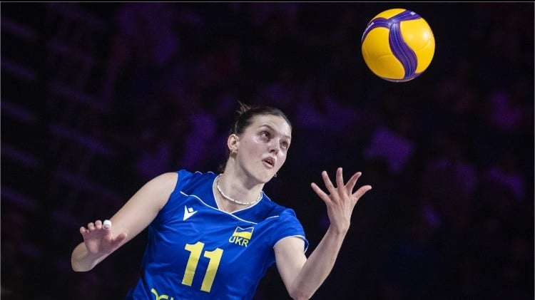 Pemain asing IBK Altos, Victoria Danchak saat memperkuat timnas voli putri Ukraina di VNL 2026.
