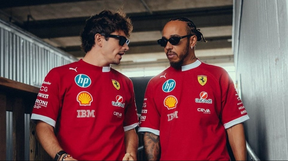 Charles Leclerc dan Lewis Hamilton