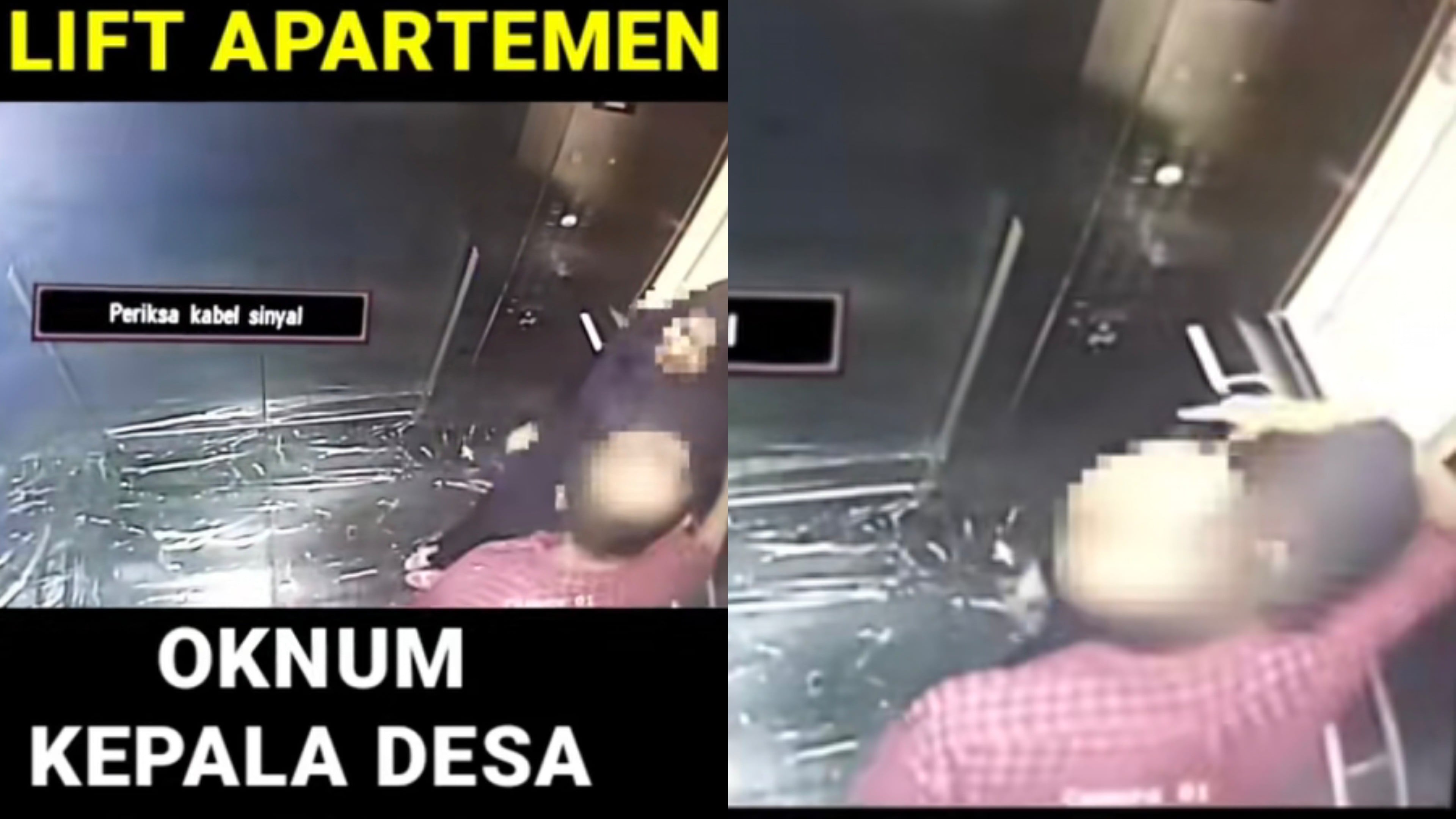 Viral Video 10 Detik Diduga Bu Kades Bekasi Bermesraan dalam Lift