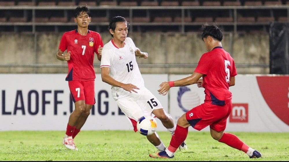Timnas Indonesia U-20 di laga kontra Laos