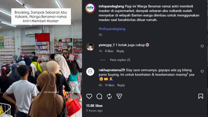 Warga Pandeglang borong masker imbas abu vulkanik Anak Krakatau