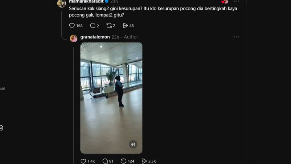 Viral, petugas kebersihan bandara Soetta diduga kesurupan
