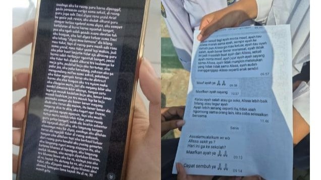 Bukti chat oknum guru SMAN 1 Pamanukan Subang terhadap siswi