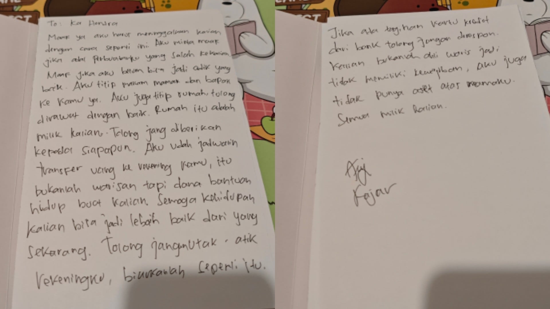 Isi Surat Terakhir Fajar Sahrudin untuk Sang Kakak sebelum Jasadnya Ditemukan di GBK: Jangan Utak-atik Rekeningku
            - galeri foto
