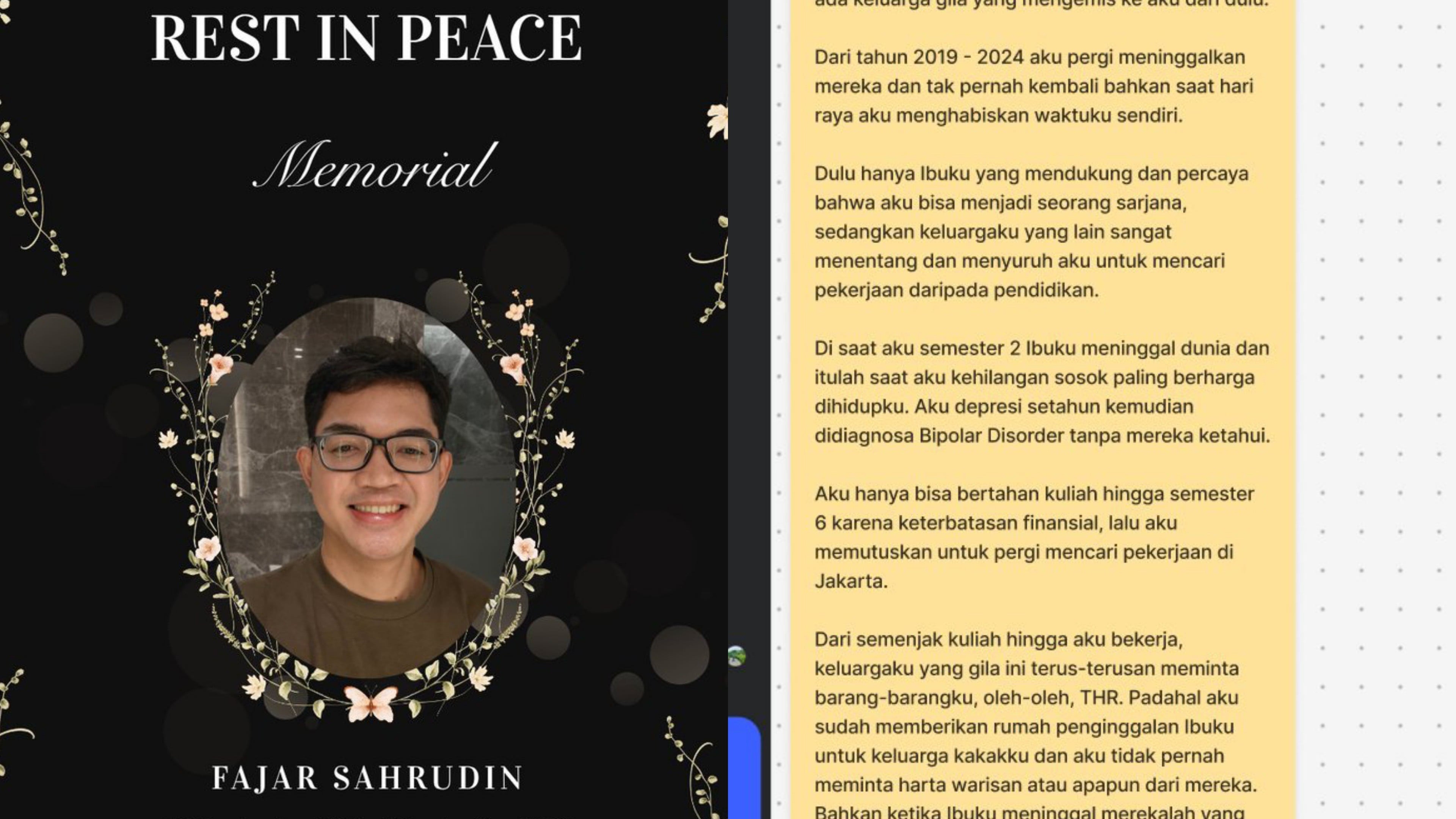 Viral Unggahan Terakhir Fajar Sahrudin atau Stewie