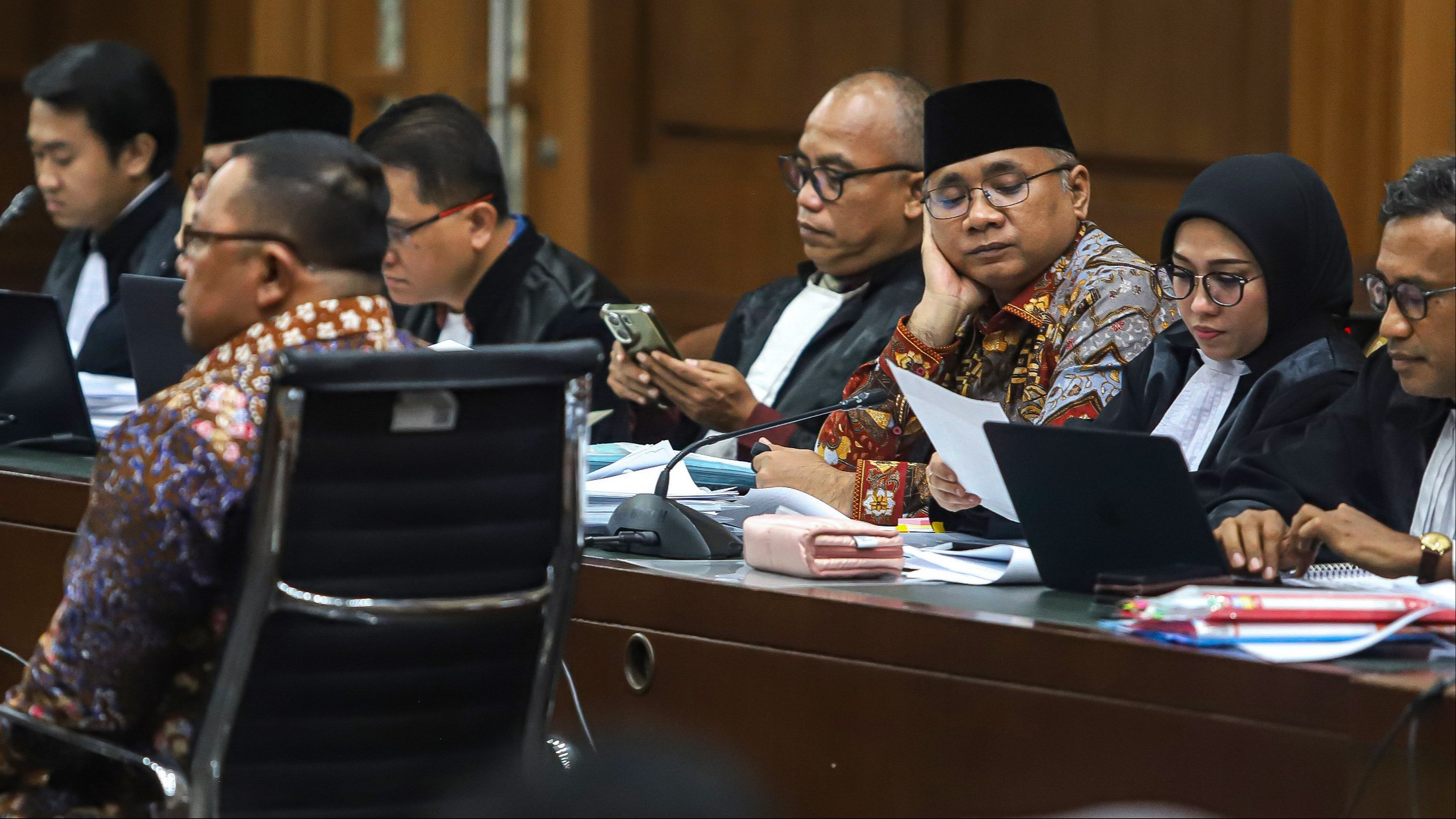 Terdakwa mantan Menteri Agama Yaqut Cholil Qoumas di Pengadilan Tipikor, Jakarta, Selasa (3/9/2026).