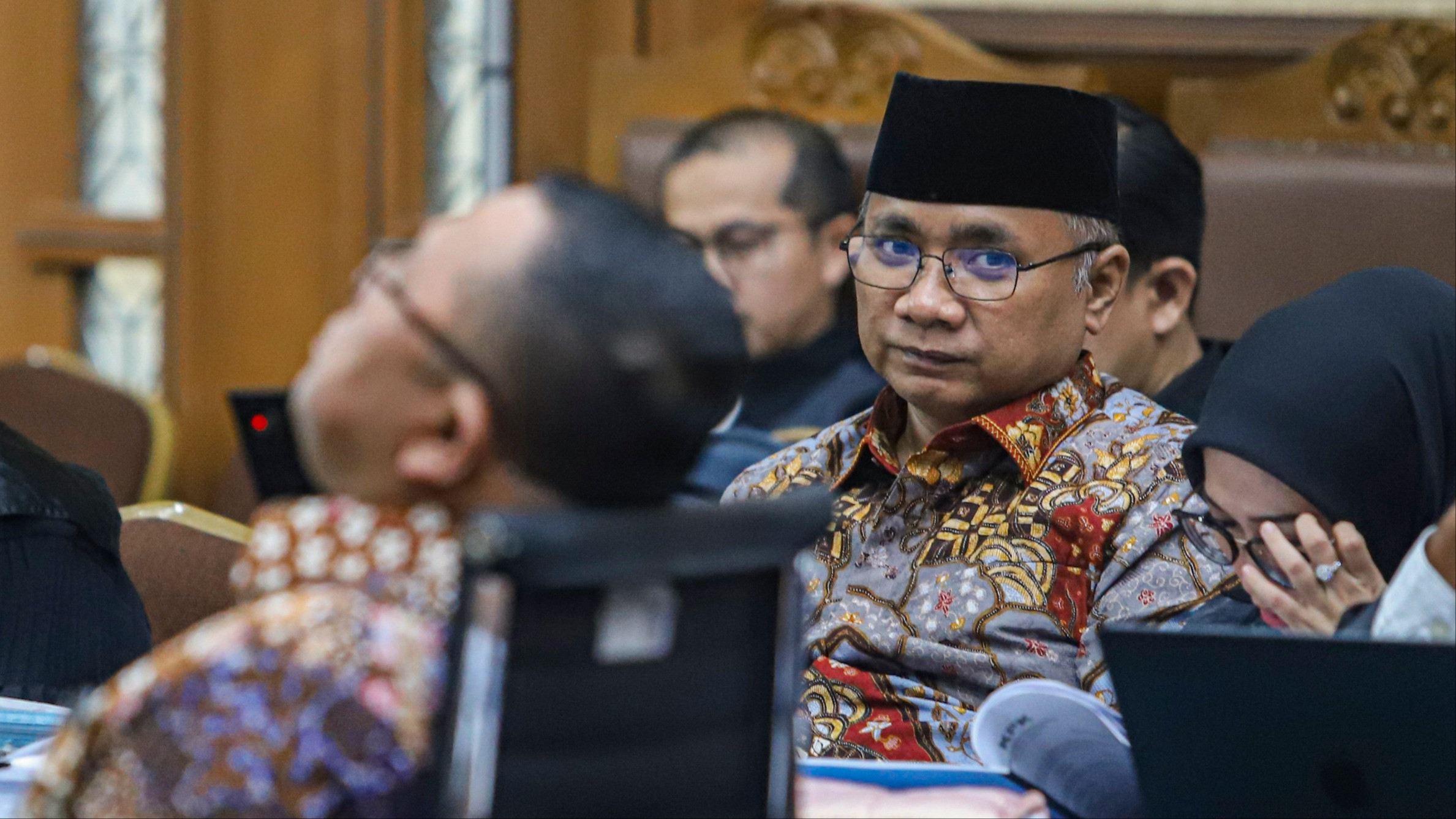 Terdakwa mantan Menteri Agama Yaqut Cholil Qoumas di Pengadilan Tipikor, Jakarta, Selasa (3/9/2026).