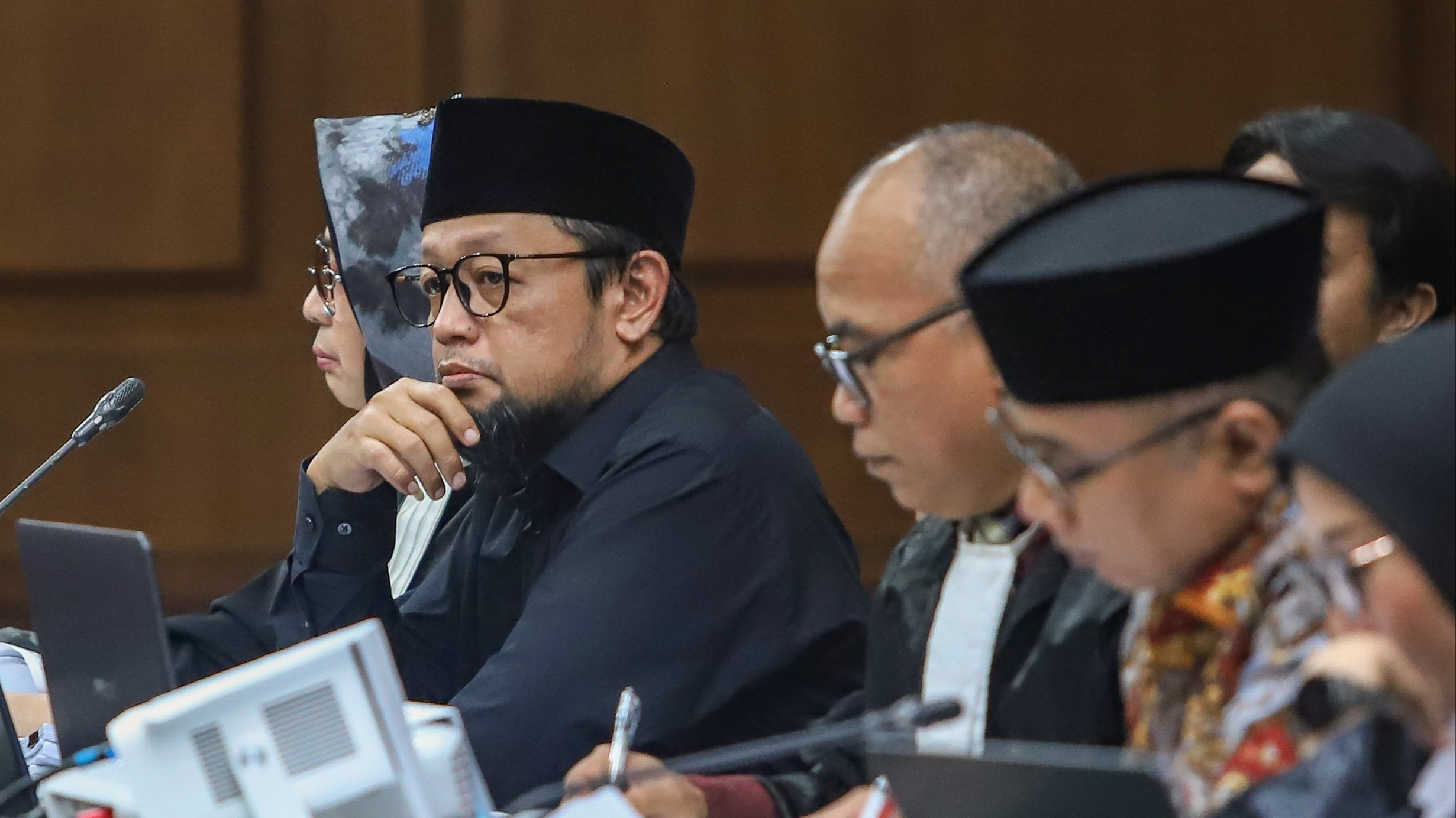 Terdakwa mantan Menteri Agama Yaqut Cholil Qoumas di Pengadilan Tipikor, Jakarta, Selasa (3/9/2026).