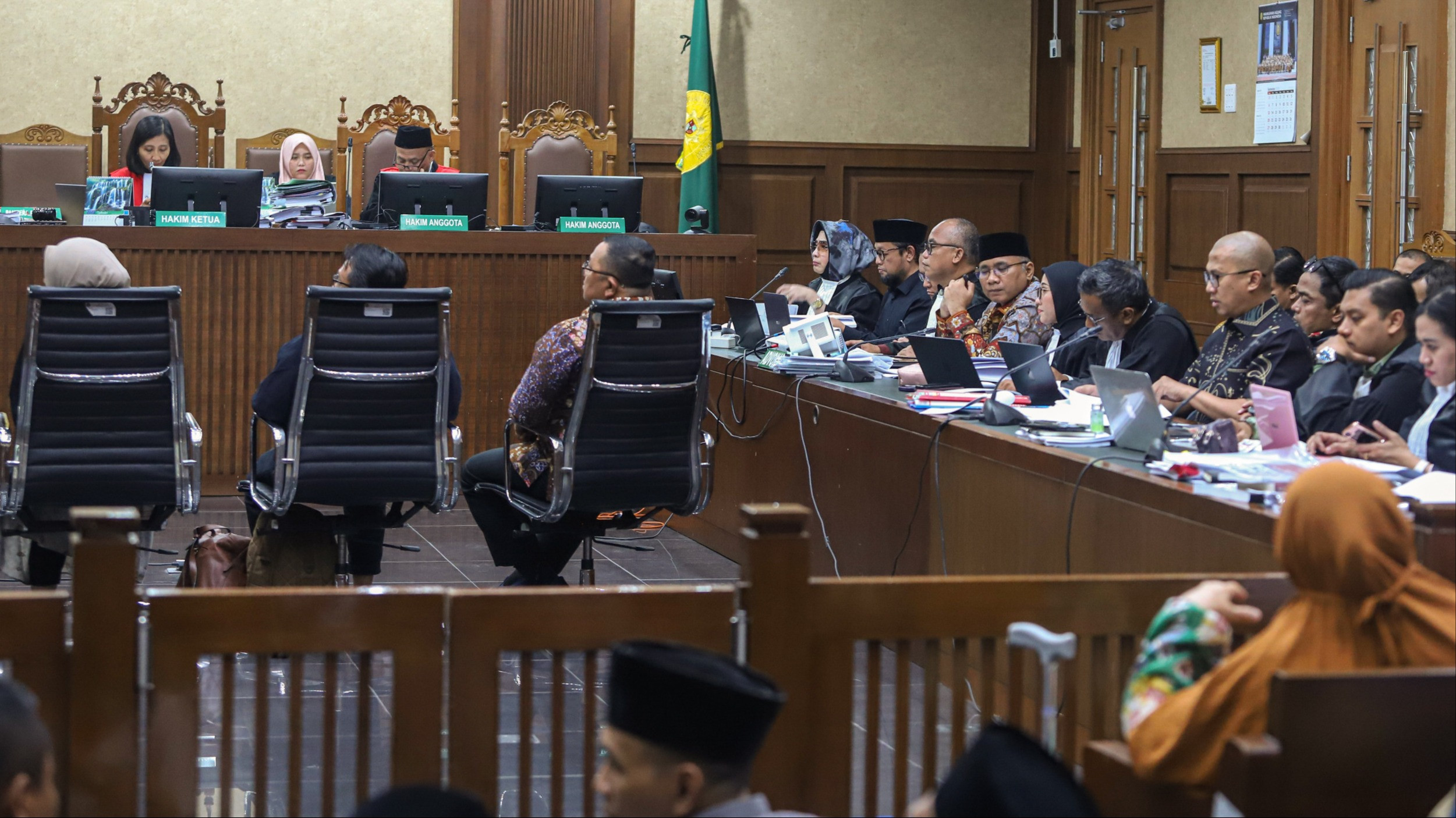 Terdakwa mantan Menteri Agama Yaqut Cholil Qoumas di Pengadilan Tipikor, Jakarta, Selasa (3/9/2026).