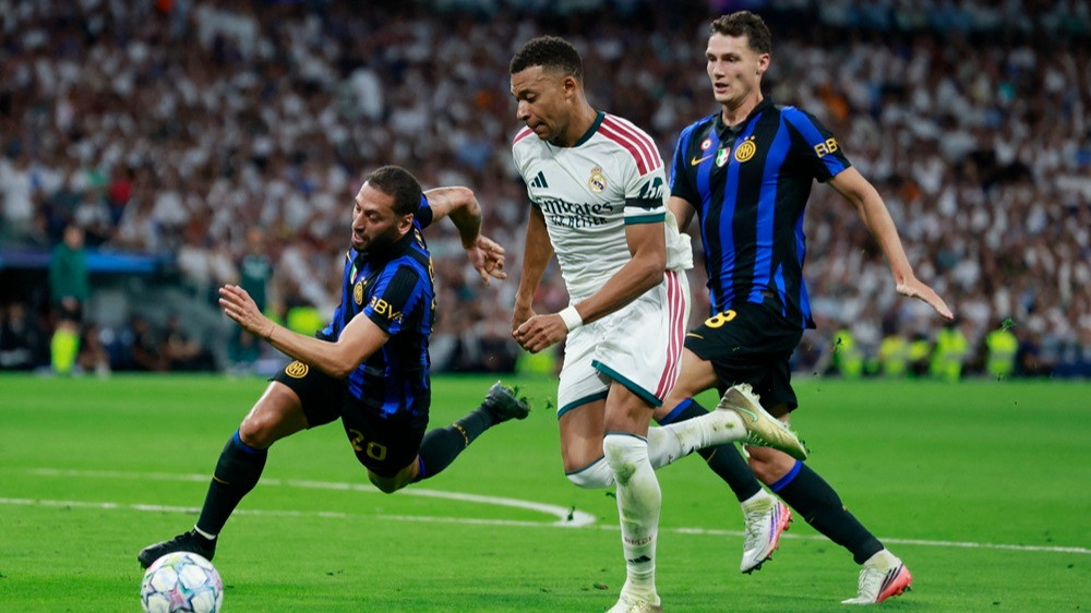 Kylian Mbappe saat Real Madrid hadapi Inter Milan