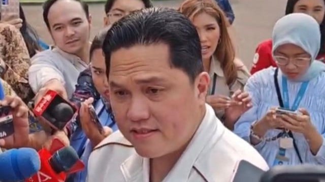 Menteri Pemuda dan Olahraga Erick Thohir di Istana Merdeka Jakarta, Rabu (9/9/2026), untuk pelepasan kontingen Indonesia pada Asian Games ke-20, Aichi-Nagoya, Jepang.