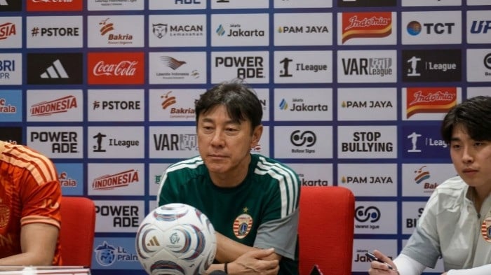 Pelatih Persija Jakarta, Shin Tae-yong setelah laga melawan Persib Bandung di SUGBK