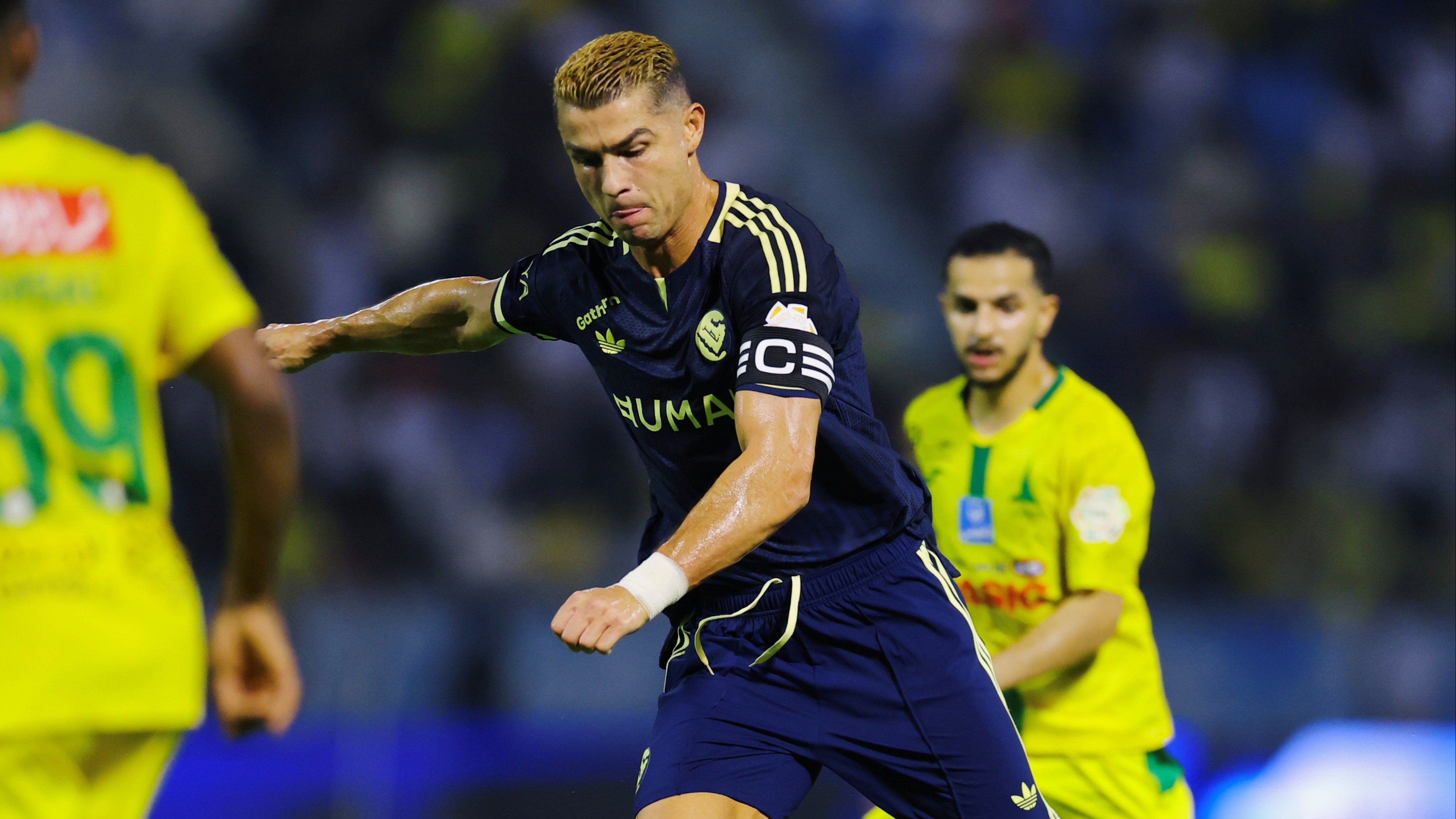 Cristiano Ronaldo dalam laga Al Khaleej vs Al Nassr di Liga Pro Saudi 2026/2027, Minggu (13/9/2026).