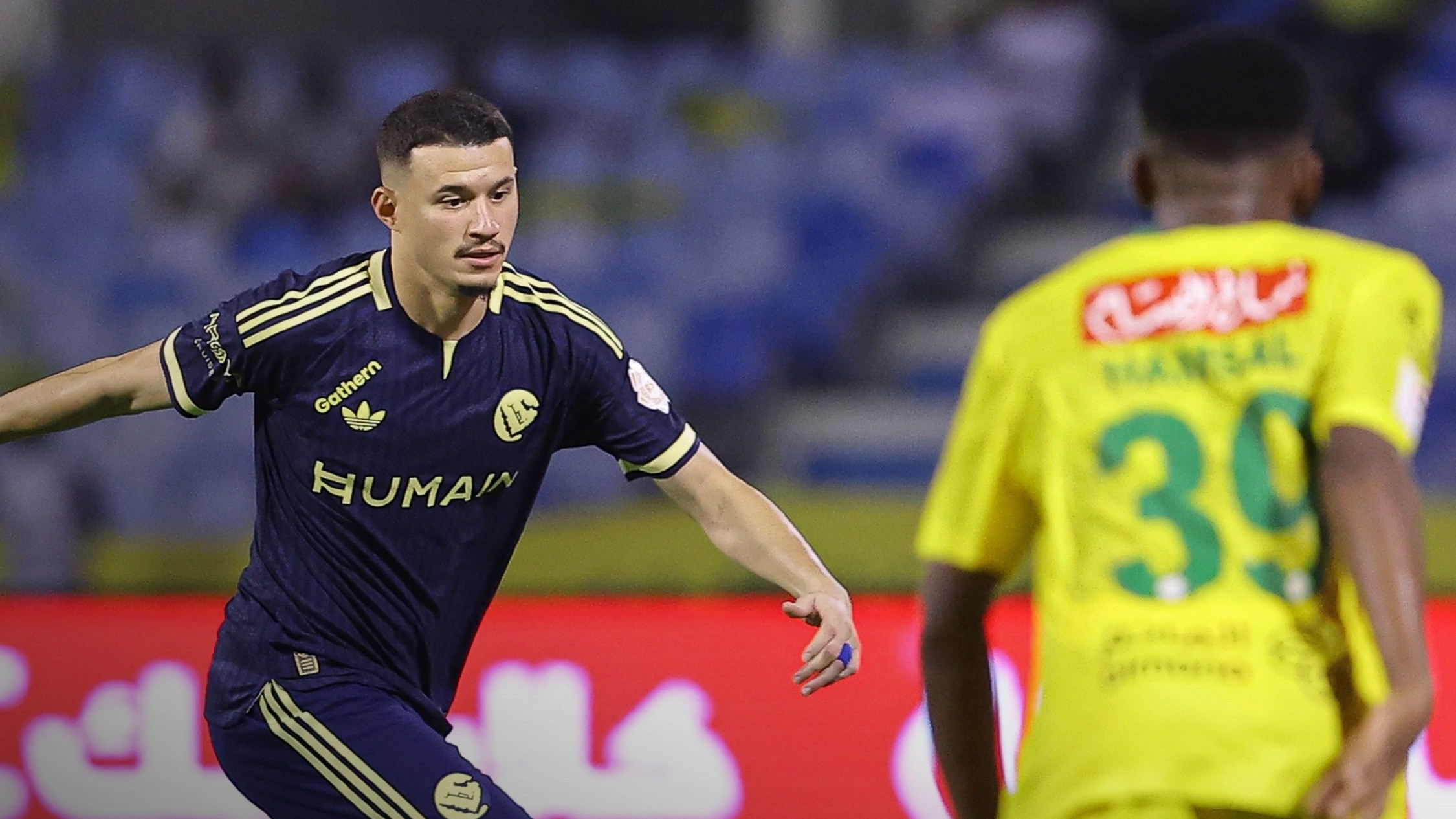 Abdullah Al Hamddan dalam laga Al Khaleej vs Al Nassr di Liga Pro Saudi 2026/2027, Minggu (13/9/2026).