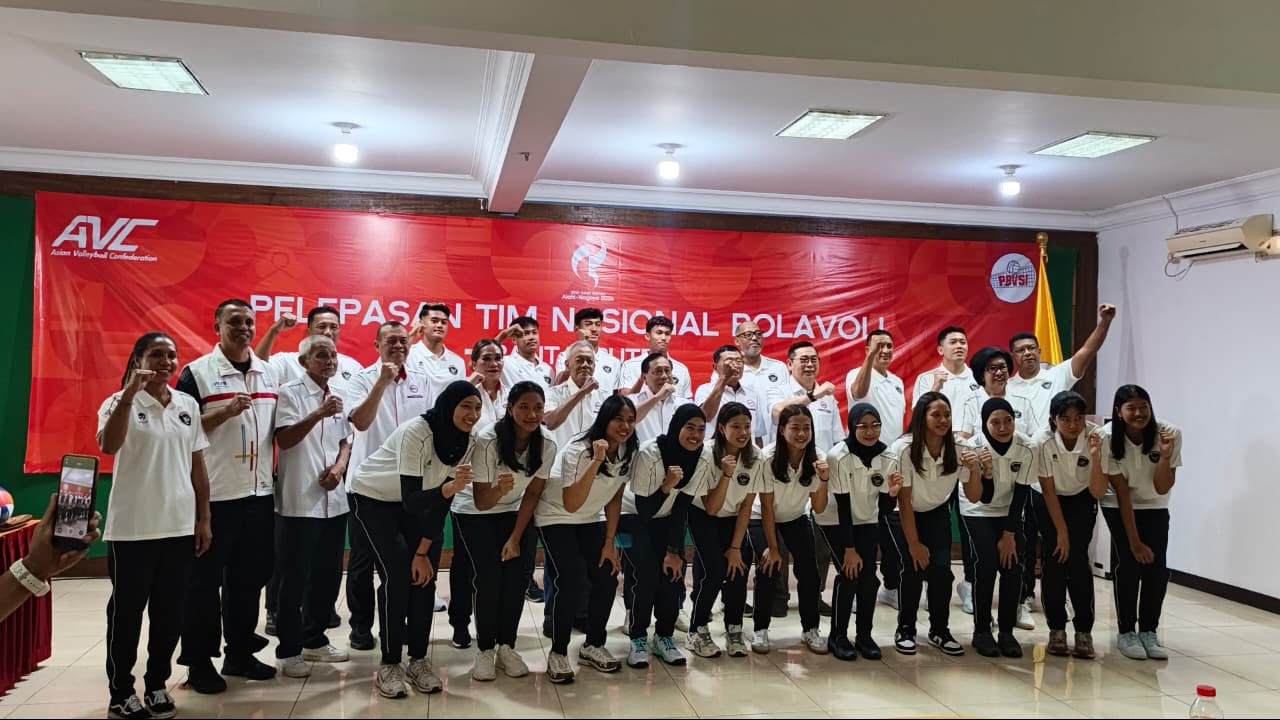 Pelepasan skuad Timnas Voli Pantai Putra Indonesia dan Timnas Voli Putri Indonesia jelang Asian Games 2026.