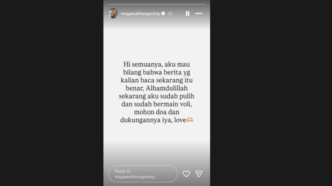 Megawati Hangestri bicara soal kondisi terbarunya