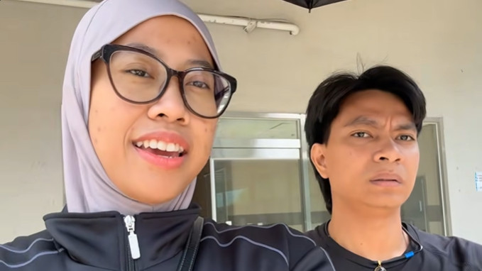 Megawati Hangestri bersama suaminya Dio Novandra