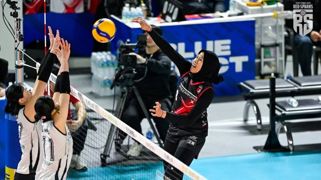 Megawati Hangestri saat masih berseragam Red Sparks