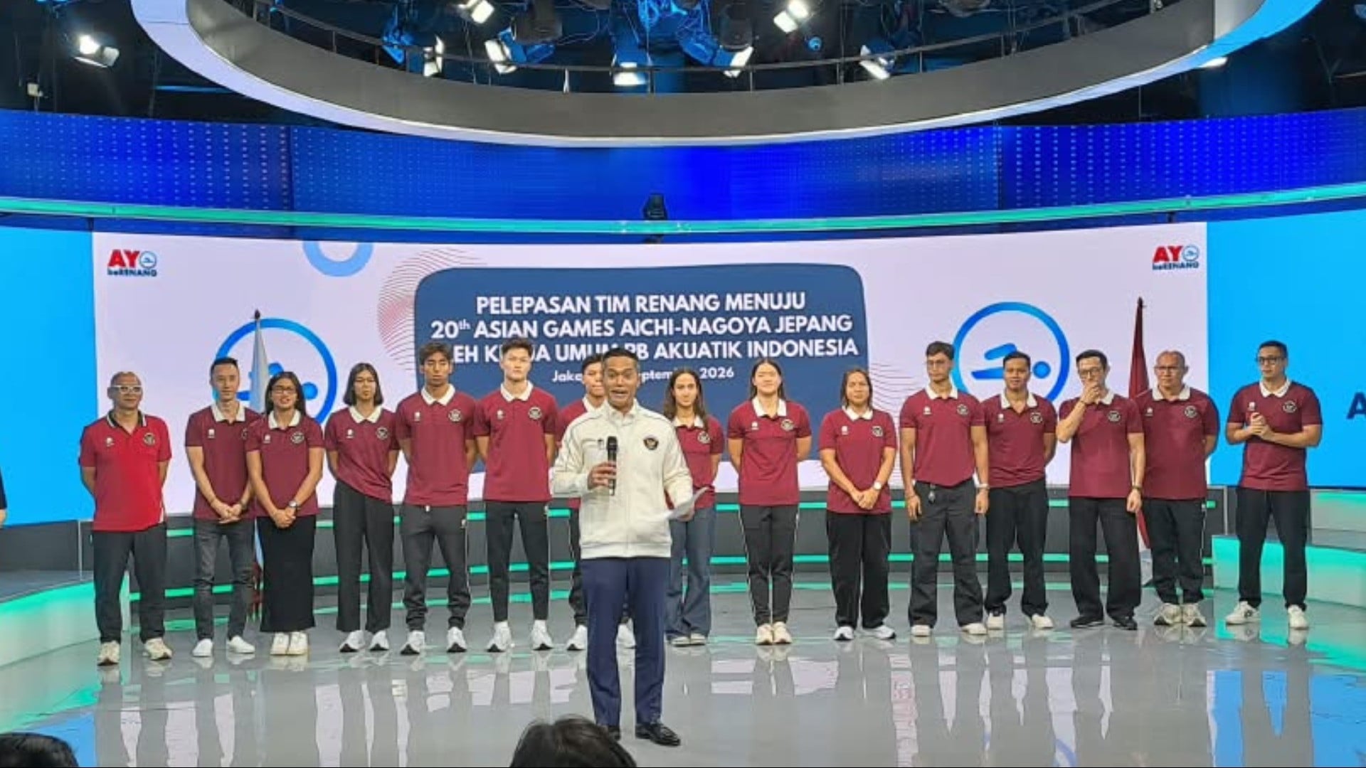 Acara Pelepasan Tim Renang oleh Ketua Umum PB Akuatik Indonesia