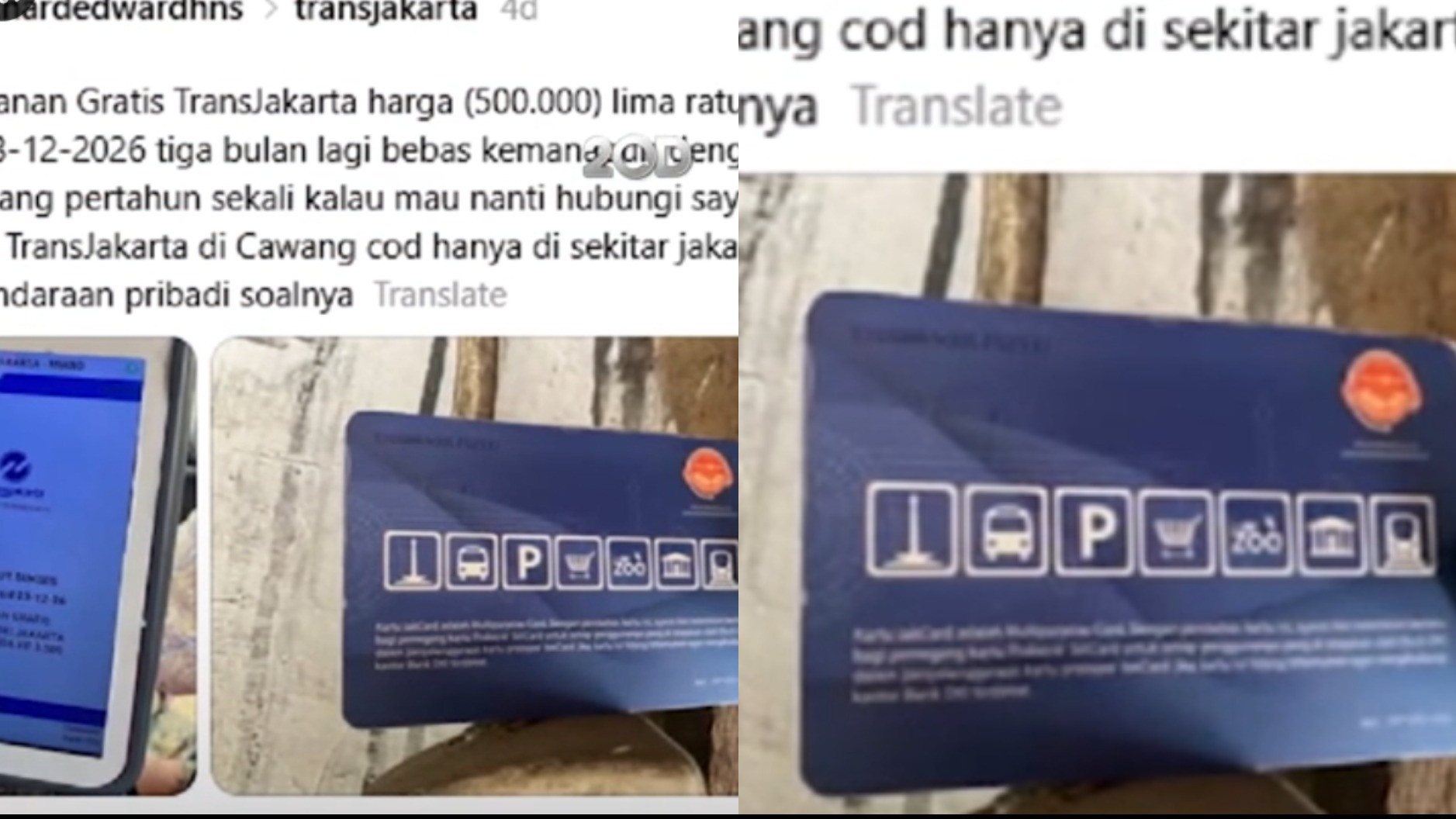 Viral! Kartu Layanan Gratis Transjakarta Dijual Rp500 Ribu, Ini 15 Golongan yang Berhak Mendapatkannya Gratis