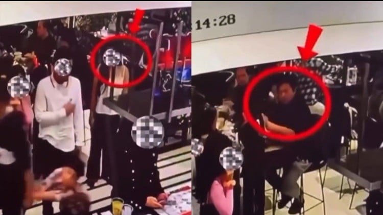 Wanita ditendang pria tak dikenal saat antre makanan di Mal Senayan City