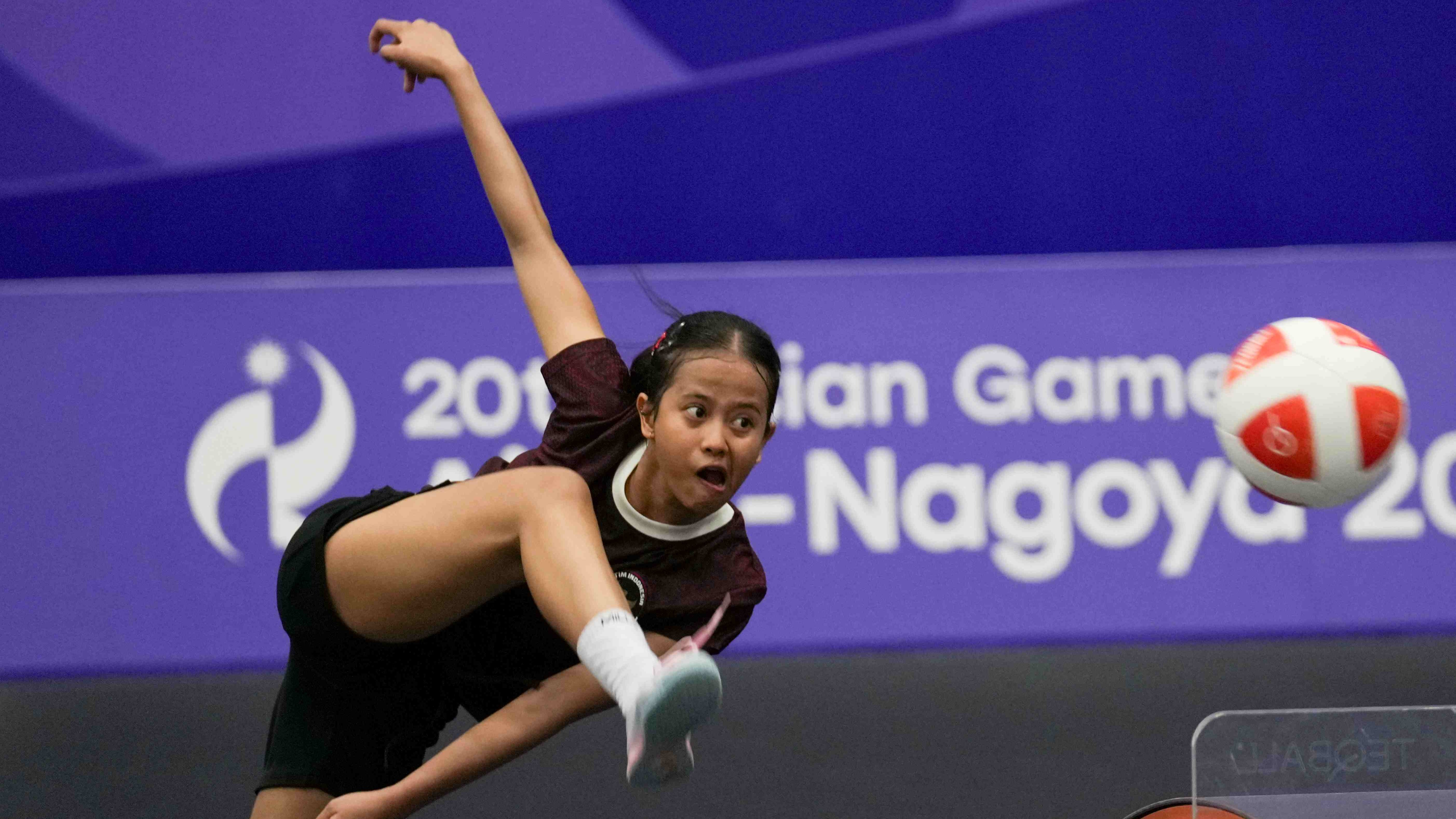 Atlet Teqball Indonesia, Sumaya, di Asian Games 2026