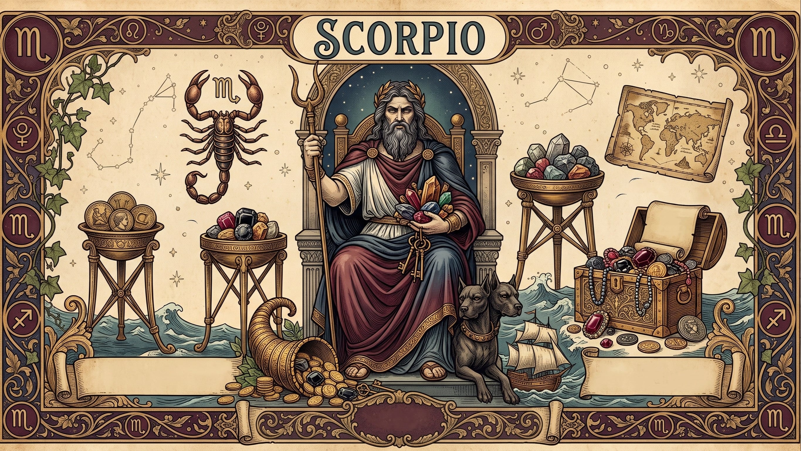 Ilustrasi zodiak Scorpio