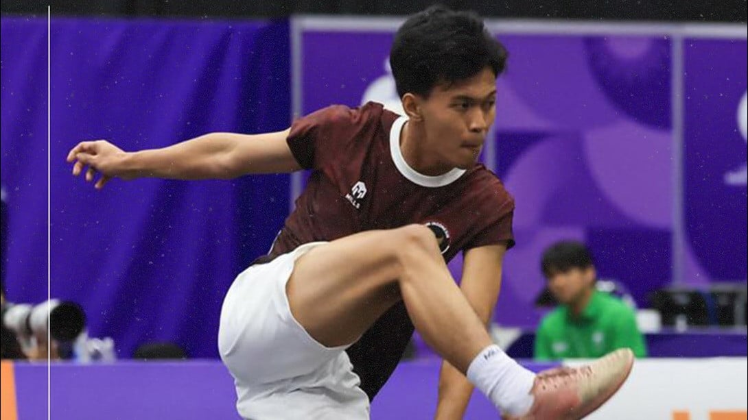 Yoga Ardika Putra berhasil mengamankan medali Bronze di Teqball di Asian Games 2026.