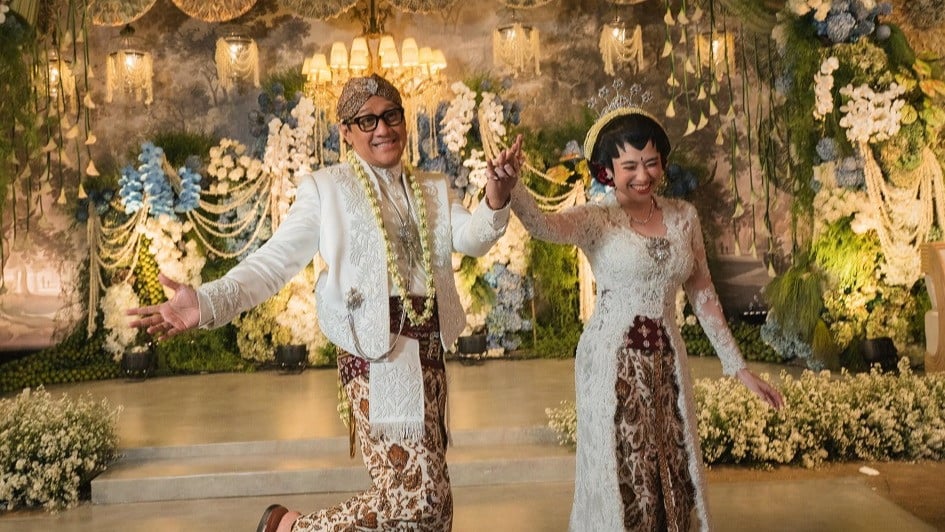 Foto pernikahan Andre Taulany dan Amanda Rigby