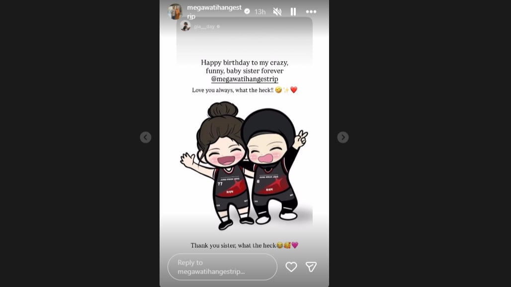 Ucapan ulang tahun untuk Megawati Hangestri dari Giovanna Milana