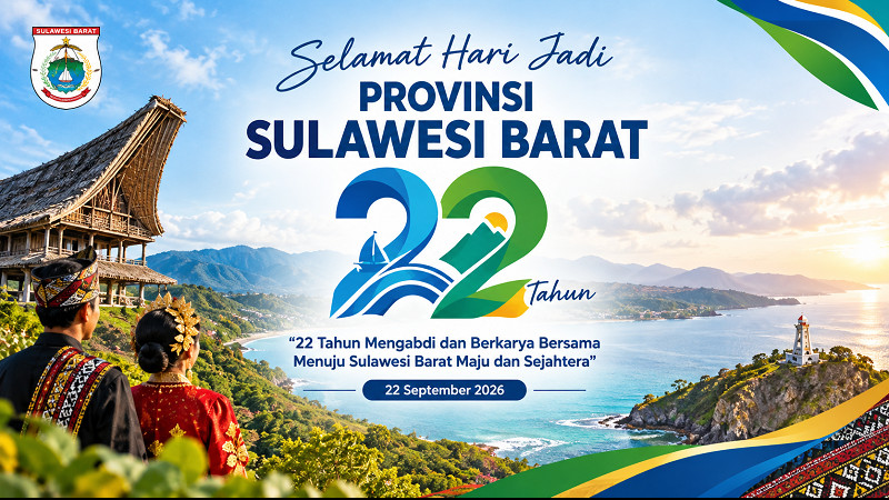 Ilustrasi Hari Jadi Provinsi Sulawesi Barat ke-22