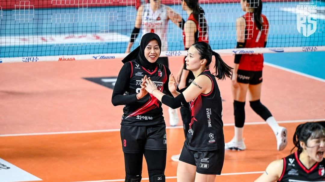 Megawati Hangestri saat masih berseragam Red Sparks