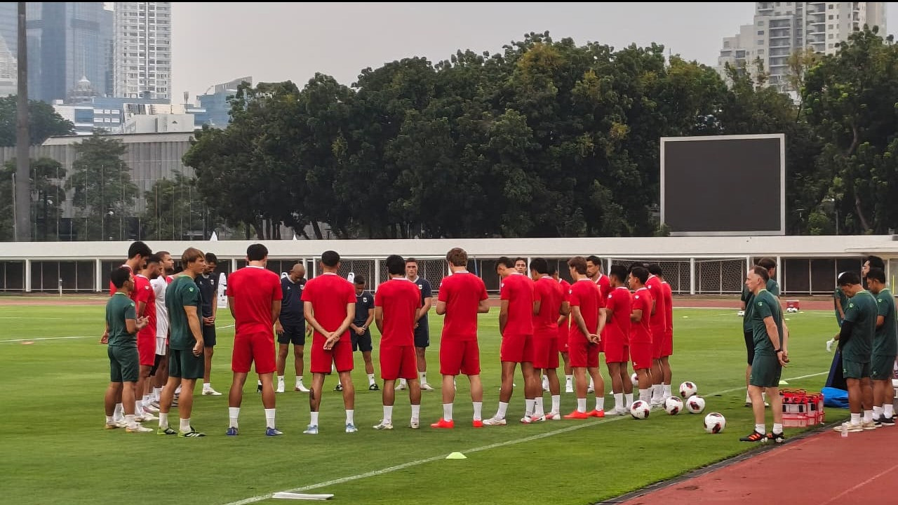 Latihan Perdana Timnas Indonesia jelang FIFA ASEAN Cup