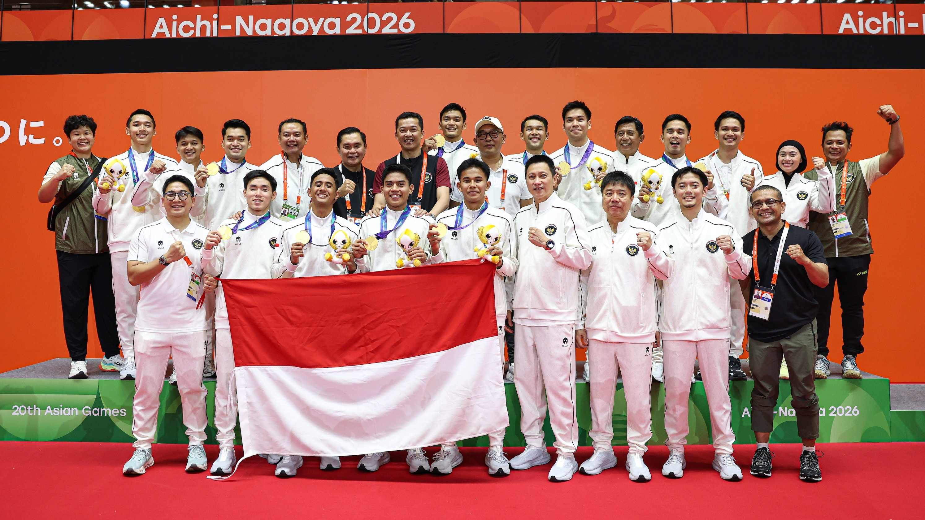 Tim Bulu Tangkis Putra Indonesia Meraih Medali Emas Asian Games 2026