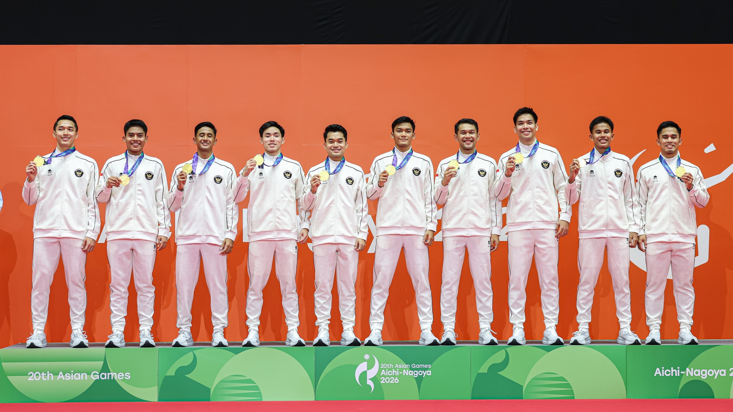 Tim Bulu Tangkis Putra Indonesia meraih Medali Emas di Asia Games 2026