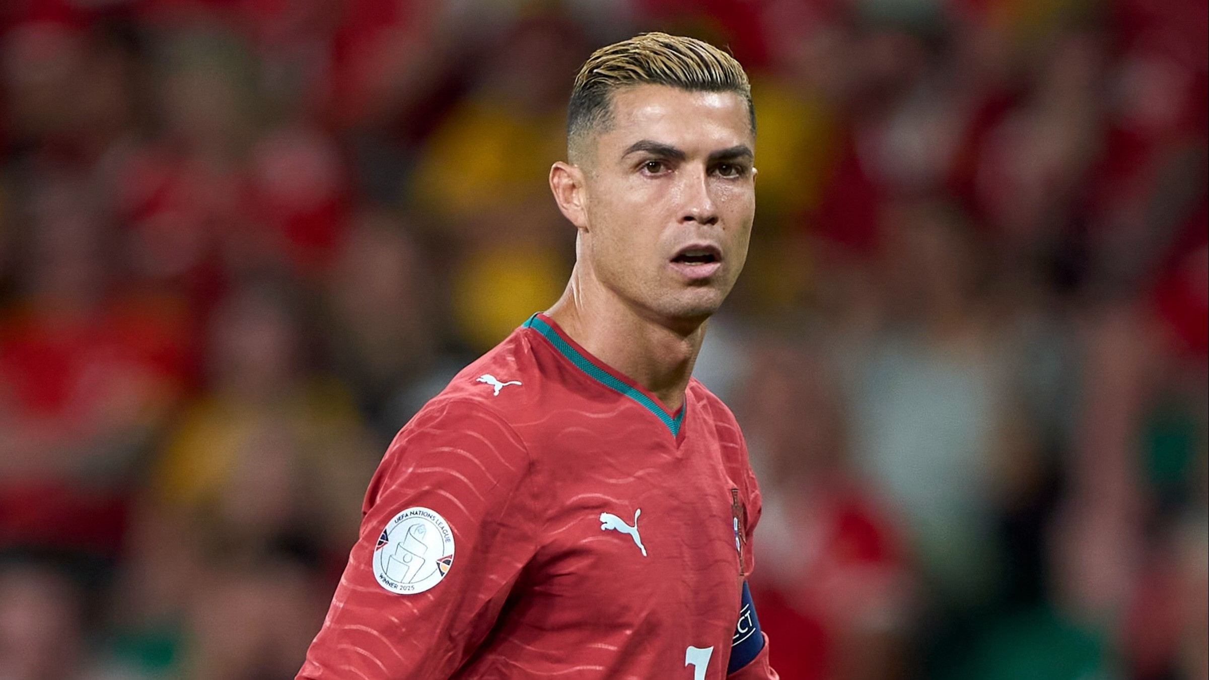 Cristiano Ronaldo dalam laga Portugal vs Wales di UEFA Nation League 2026