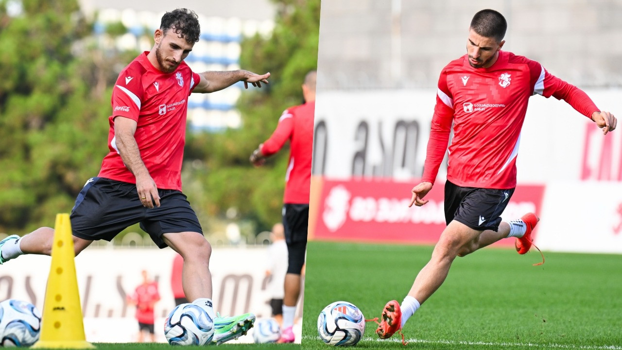 Pemain Timnas Georgia saat menjalani latihan untuk UEFA Nation League 2026