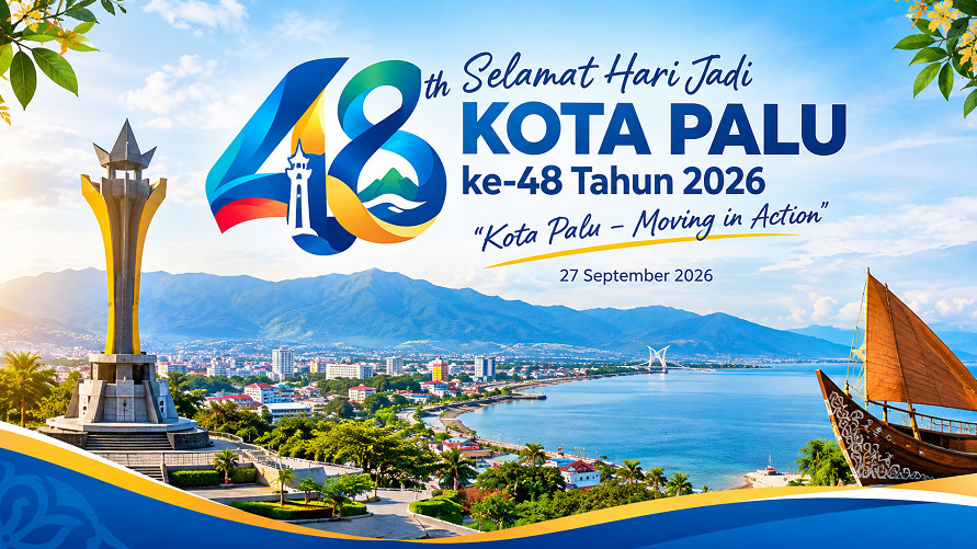 Ilustrasi HUT Kota Palu ke-48 tahun 2026