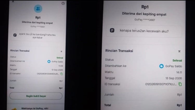 Modus selingkuh pakai aplikasi Gopay dibongkar istri sah di Sumedang