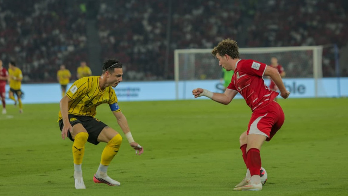 Striker Timnas Indonesia, Ole Romeny saat Hadapi Malaysia di FIFA ASEAN Cup 2026
