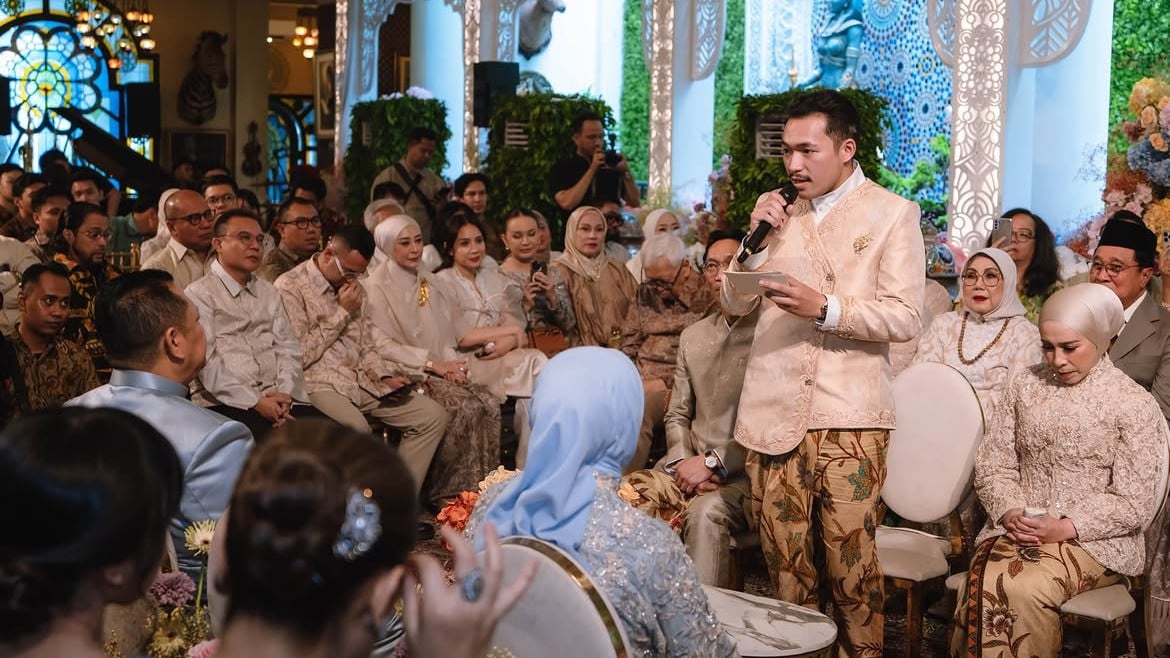 Acara lamaran putra kedua Melly Goeslaw dan Putri dari Bambang Soesatyo (Bamsoet), Belliza Shintya Puteri alias Bella