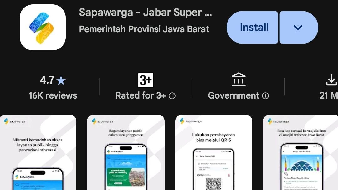 Aplikasi Sapawarga Jawa Barat