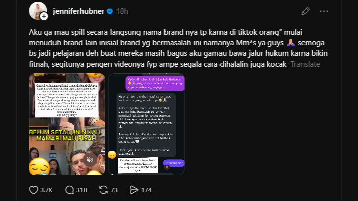 Jennifer Coppen angkat bicara soal isu gugat cerai Justin Hubner
