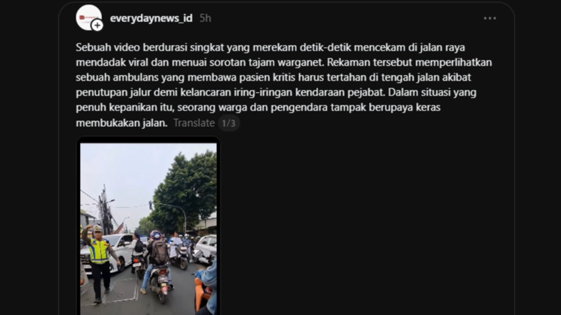 Iring-iringan pejabat diduga halangi laju ambulans, warga geram