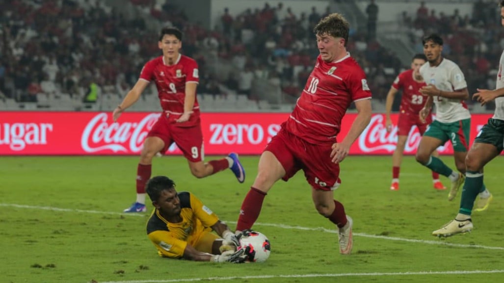 Striker Timnas Indonesia, Ole Romeny saat Menghadapi Bangladesh di FIFA ASEAN Cup 2026