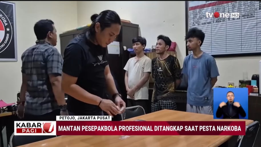 Tersangka narkoba di Petojo ngaku mantan pesepakbola liga Indonesia
