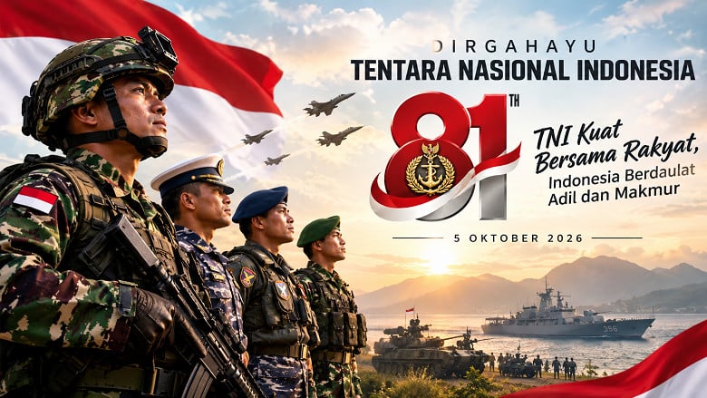 Ilustrasi HUT TNI ke-81 tahun 2026